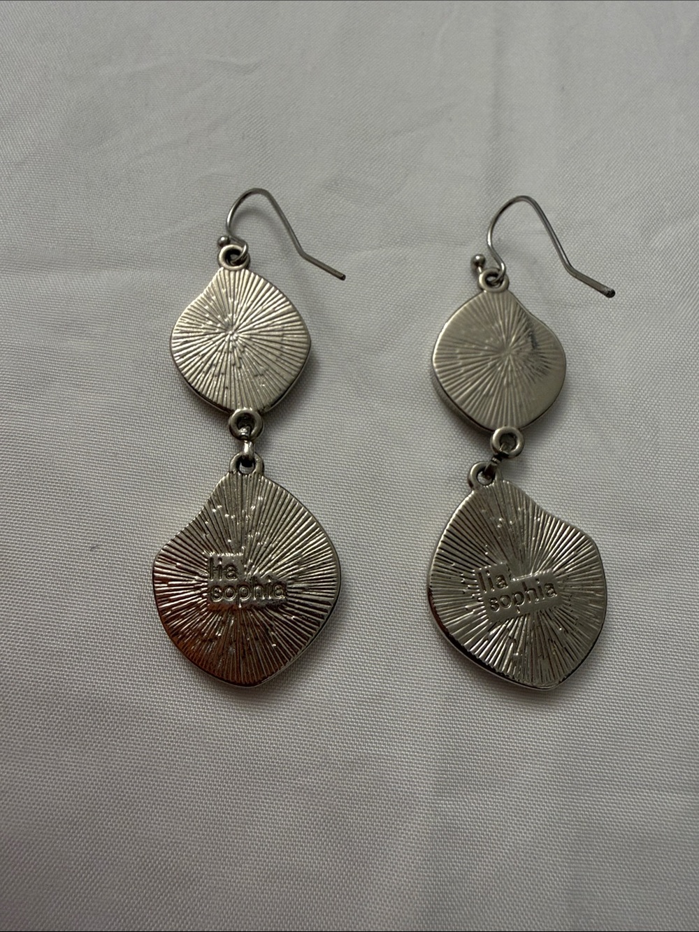 Lia Sophia Milky Way Mother of Pearl & Enamel Drop Earrings - Picture 3 of 3